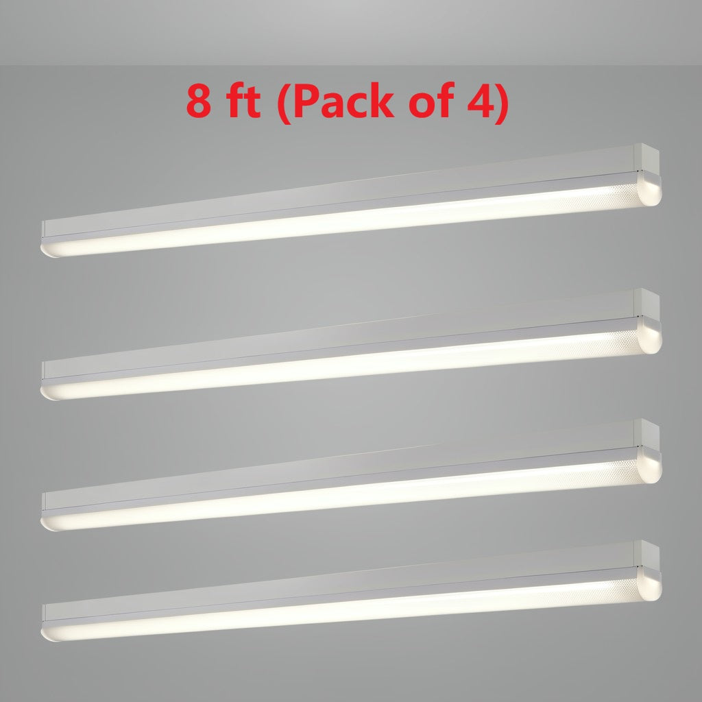 LS8060-Tunable LED Linear Strip Wattage Selectable, 0-10V Dimmable, 120-277V Linkable Commercial Ceiling Light Fixture, DLC Listed, UL Damp Location Rated,