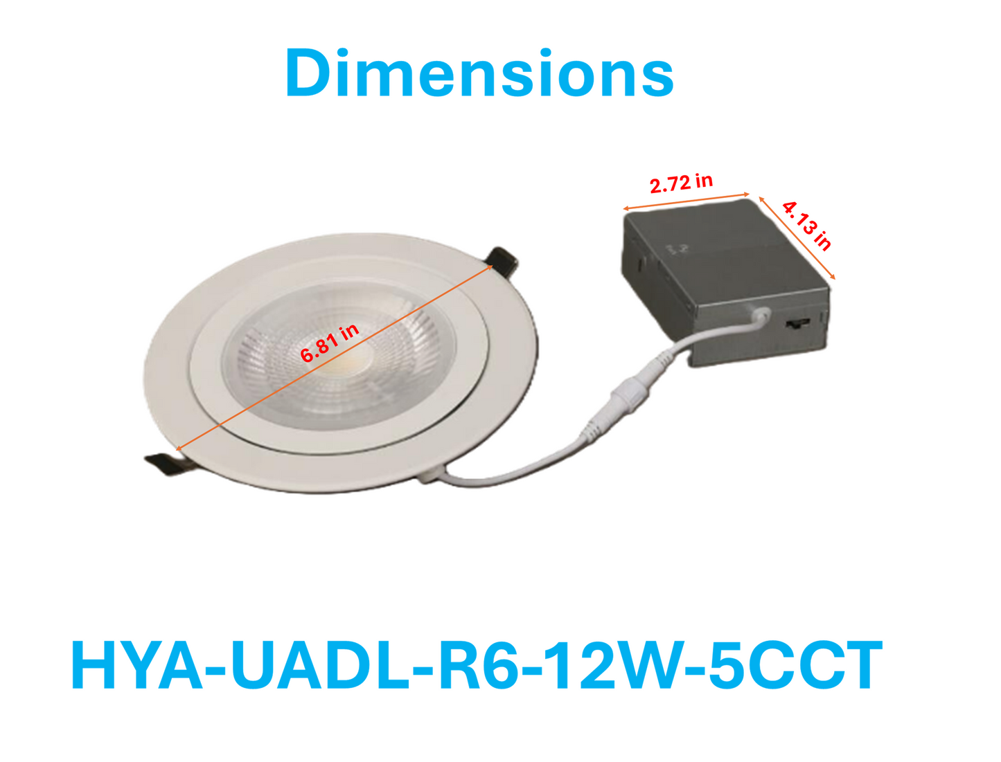 UADL Series - Recessed Downlight LED Gimbal Recessed Downlight (Ideal for Living rooms/Bedrooms/Offices/Kitchens/Lobbies/Conference rooms)