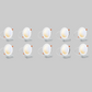 10-pack of 6-inch round LED canless recessed ultra slim downlights with selectable 2700K / 3000K / 3500K / 4000K / 5000K color temperatures, Triac dimming, ETL and Energy Star certification, low-profile IC-rated design for residential and commercial ceiling lighting applications.