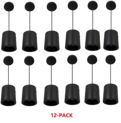 12-pack of black pendant light fixtures on a white background