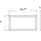 Dimensions diagram of 1x2 LED surface mount backlit panel light measuring 11.9 inch by 243.7inch by 1.7 inch