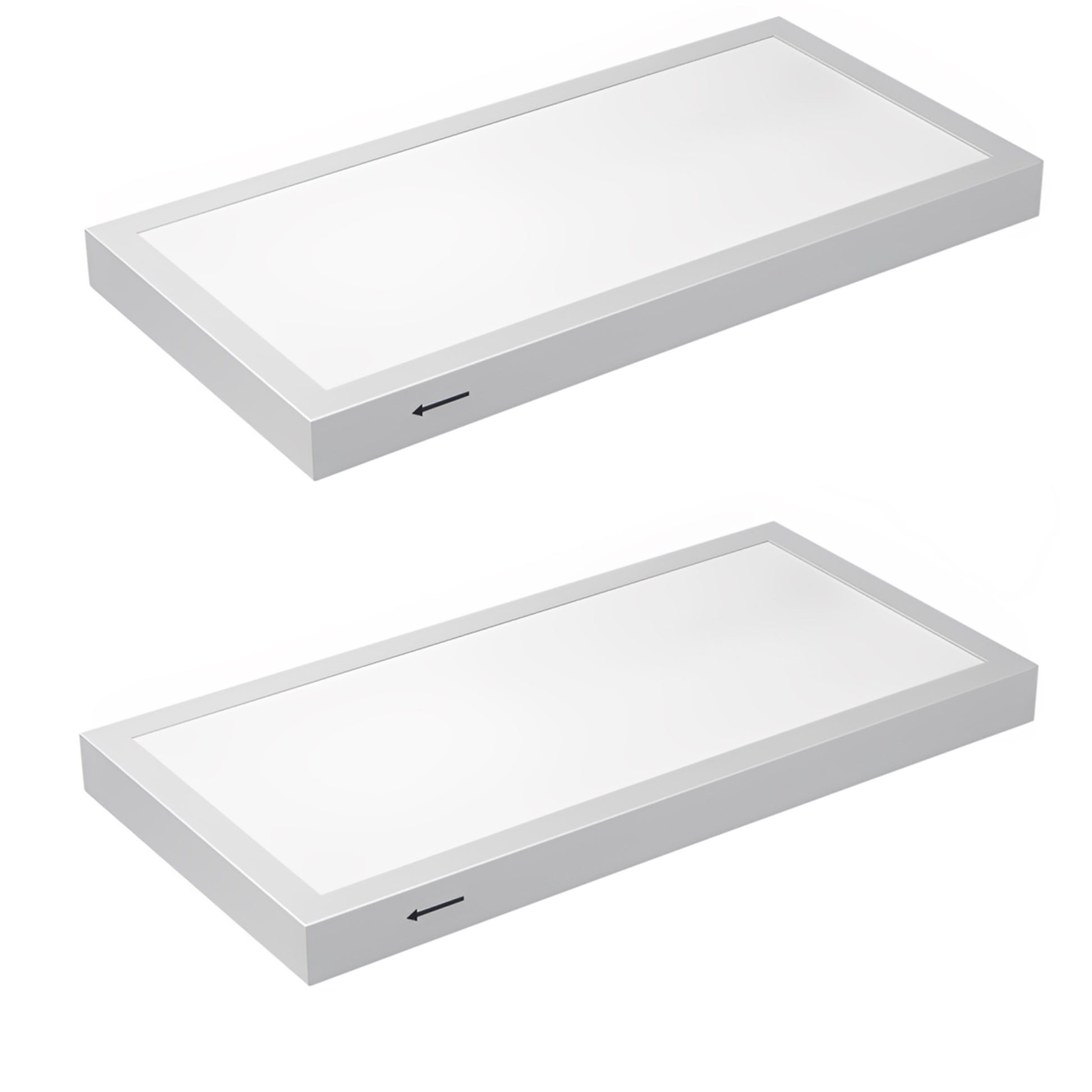 2 pack 1x2 LED surface mount backlit panel lights with selectable 3000K 4000K 5000K color temperatures for office and residential ceiling lighting