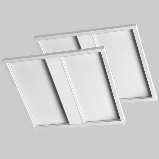 Two pack PB03A Series 2x2 LED architectural recessed luminaires with energy-efficient backlit technology for commercial office lighting