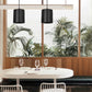 2-pack modern LED pendant cylinder lights installed in a dining room, featuring black matte finish, adjustable hanging height, and dimmable 3CCT lighting
