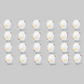 24-pack of 6-inch round LED canless recessed ultra slim downlights with selectable 2700K / 3000K / 3500K / 4000K / 5000K color temperatures, Triac dimming, ETL and Energy Star certification, low-profile IC-rated design for residential and commercial ceiling lighting applications.
