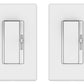 2-pack LED Dimmer Switch, 0-10V, Single Pole or 3-Way, 120-277V, Max Load 120V@5A, 277V@2A ,White Finish with Wall Plate