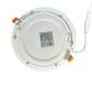 Back view of 3-inch ultra slim LED recessed downlight showing spring clips, and low-profile canless construction.