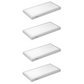 4 pack 1x2 LED backlit surface mount panel light fixtures for commercial office lighting and residential indoor ceiling applications