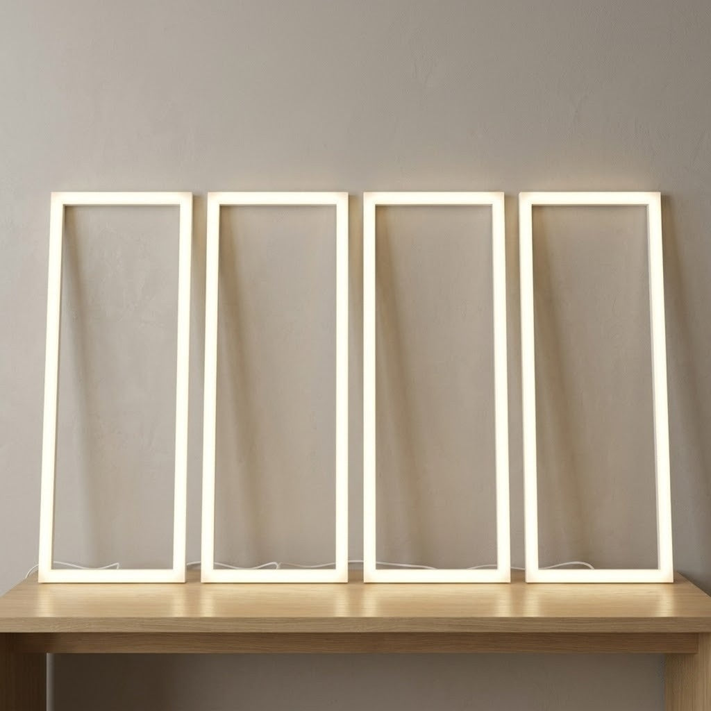 4 pieces of 2x4 commercial LED frame light with soft even illumination, selectable color temperature 3000K 4000K 5000K for office and commercial use