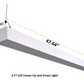 4 ft LED linear pendant light dimensions and measurements
