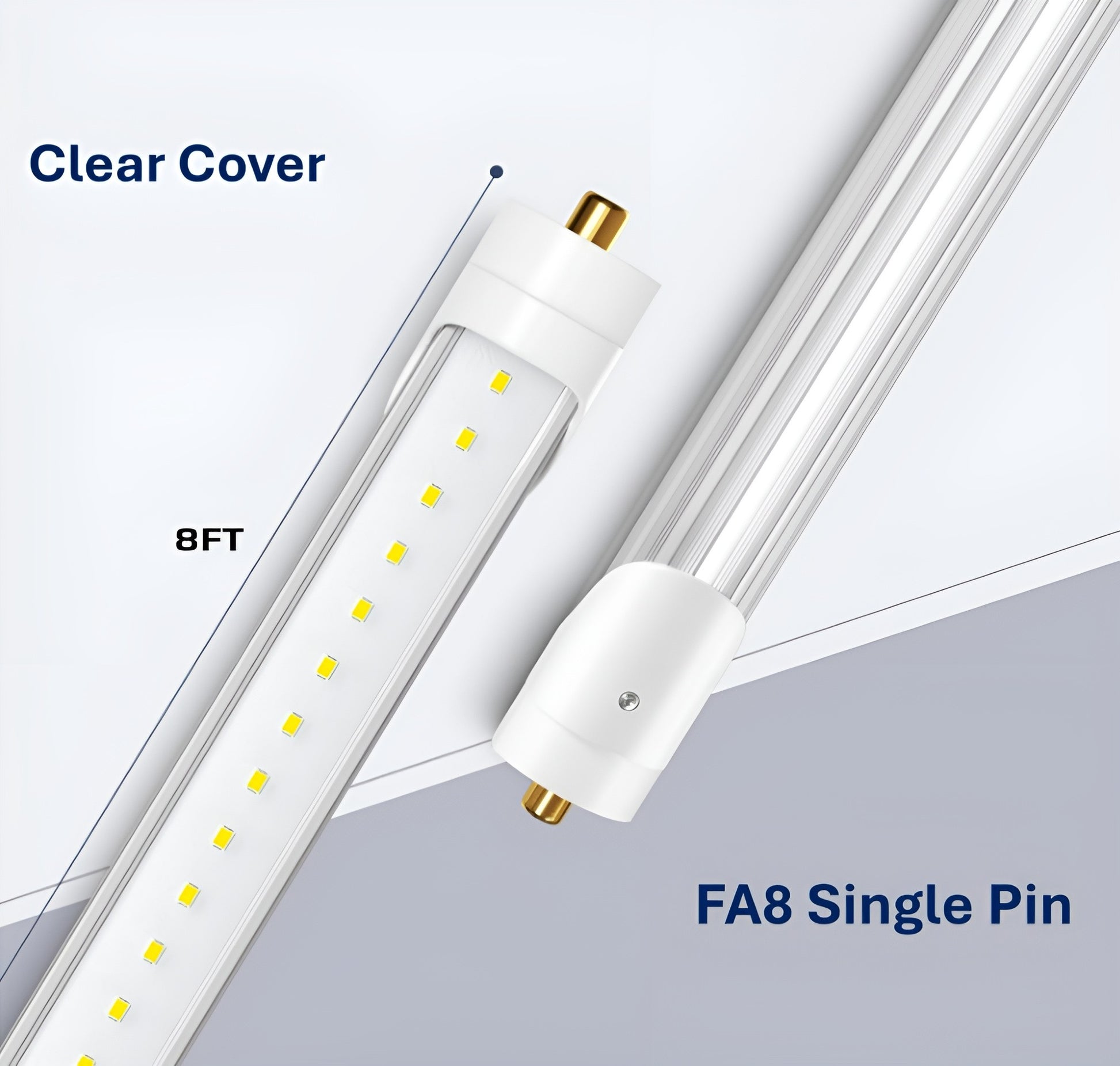 8-foot FA8 single-pin bypass tube with clear cover.