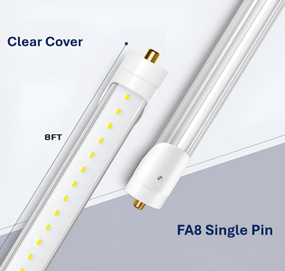 8-foot FA8 single-pin bypass tube with clear cover.
