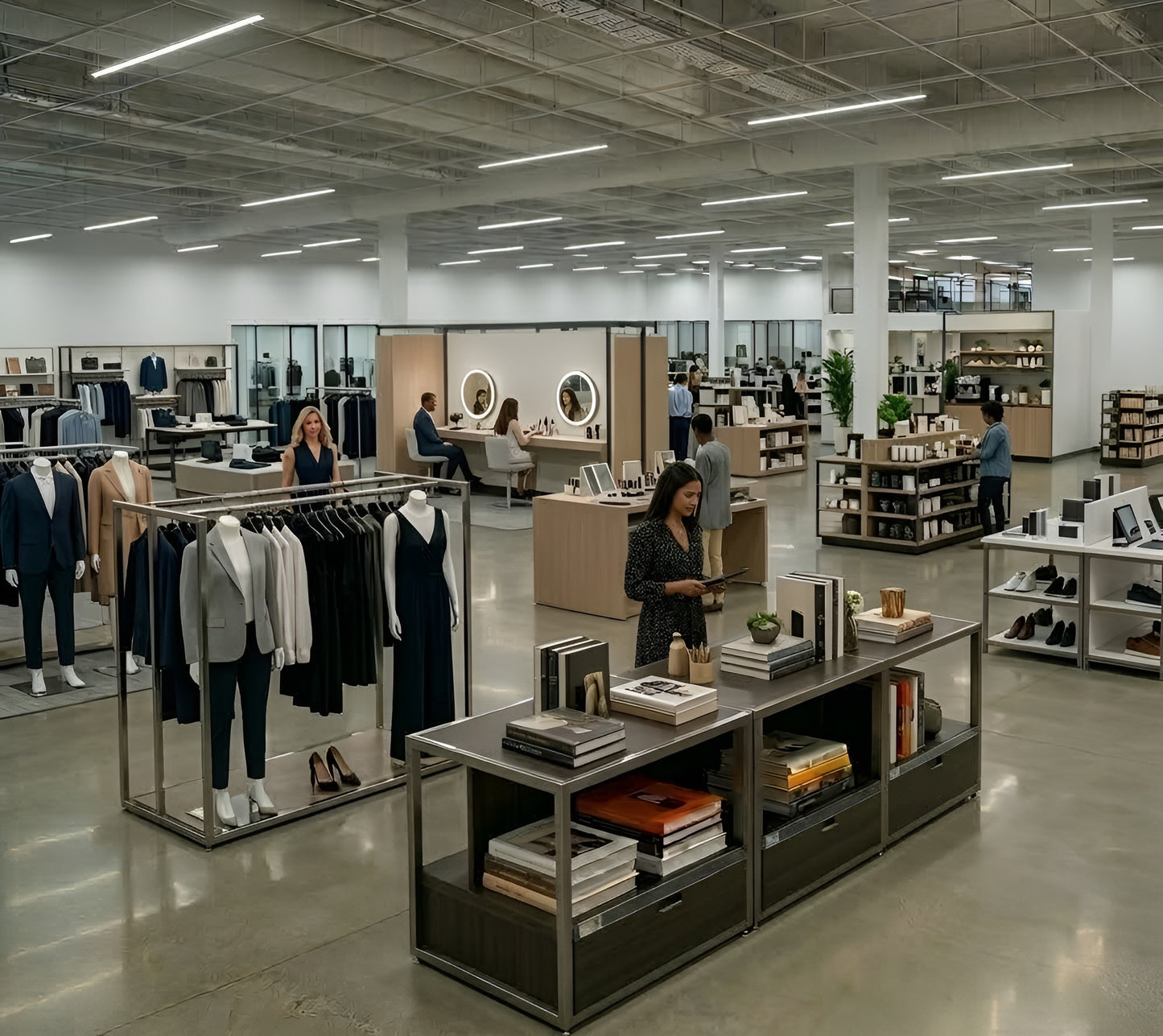 8FT LED T8 tube lighting used in a retail store, providing bright store lighting, and snug and cozy vibe.