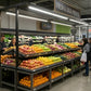 8FT LED T8 tube lighting used in a grocery store, providing bright store lighting, helping customers see the grocery food clearly with good CRI effct.