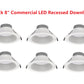 6-Pack LED Commercial Downlight (CDL Series) – 5CCT, Selectable Wattage, IC Rated
