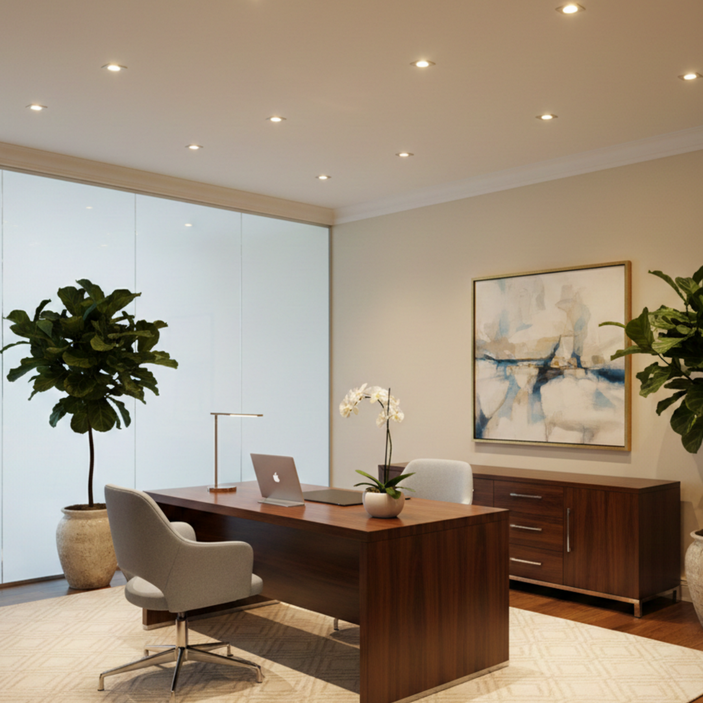 CDL Series LED commercial downlights installed in a Office, second image