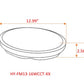 FM Series - 1 Pack Ceiling Light LED Single Ring Flush Mount Ceiling Light (Ideal for Drawing rooms/Bedrooms/Corridors/Offices)