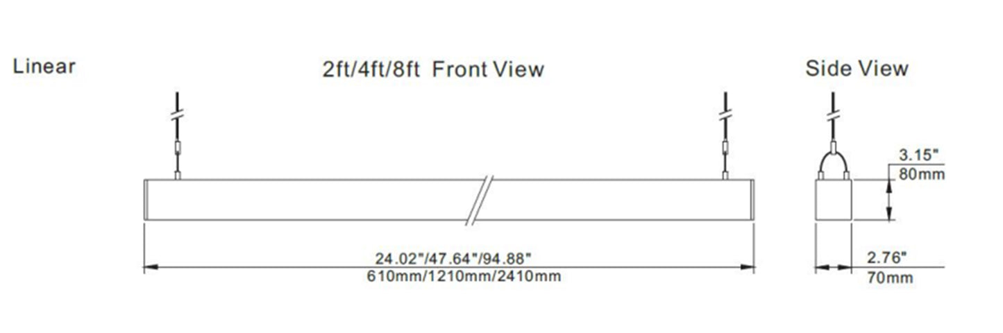 LED Linear Up and Down Light (Ideal for Retail Store, School, Office, Conference Room)