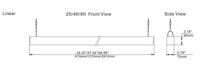 LED Linear Up and Down Light (Ideal for Retail Store, School, Office, Conference Room)