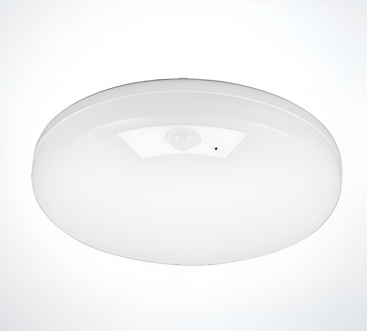 FM12 Serie - 1 Pack Motion Sensing LED Ceiling Light – Infrared Sensor, Day/Night Modes, TRIAC Dimmable, IC Rated for Damp Locations
