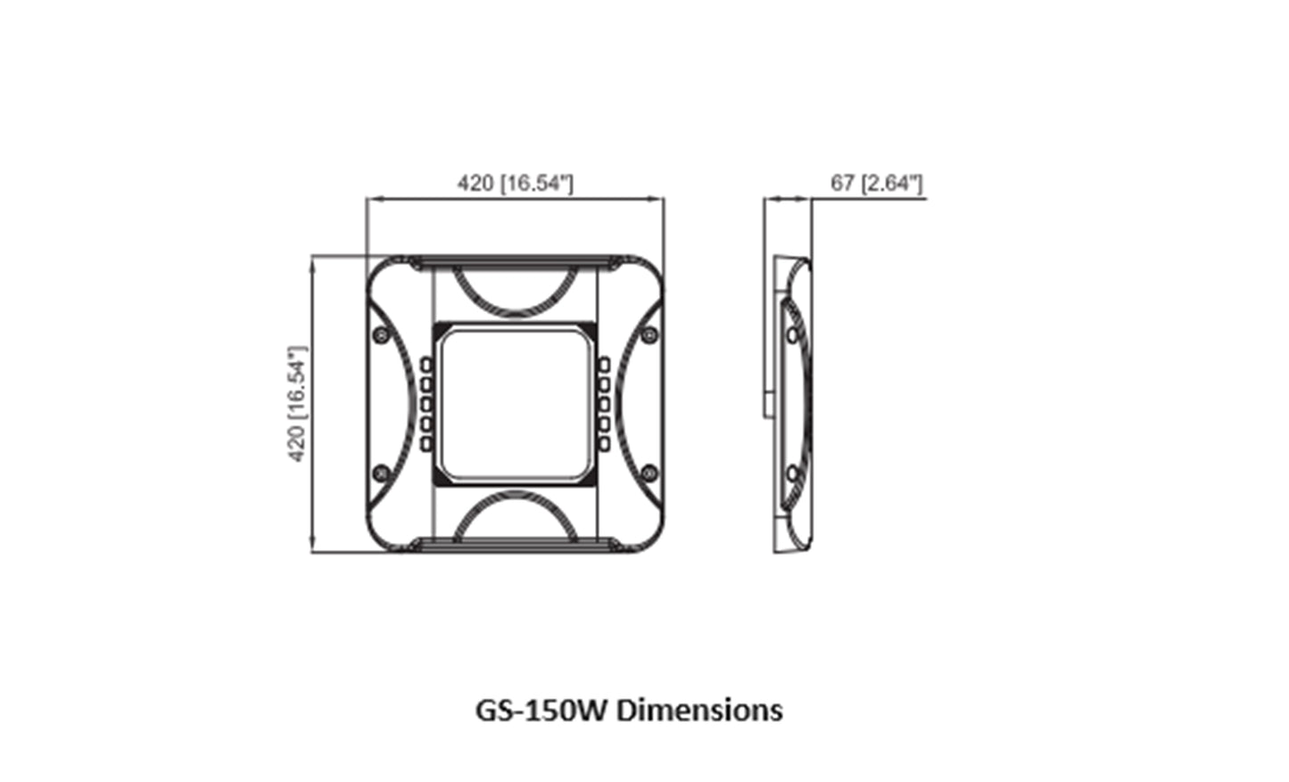 GS Series - 1 Pack LED Gas Station Canopy (Ideal for Car Port, Gas Station, Gym, Garage or any other high bay lighting locations)