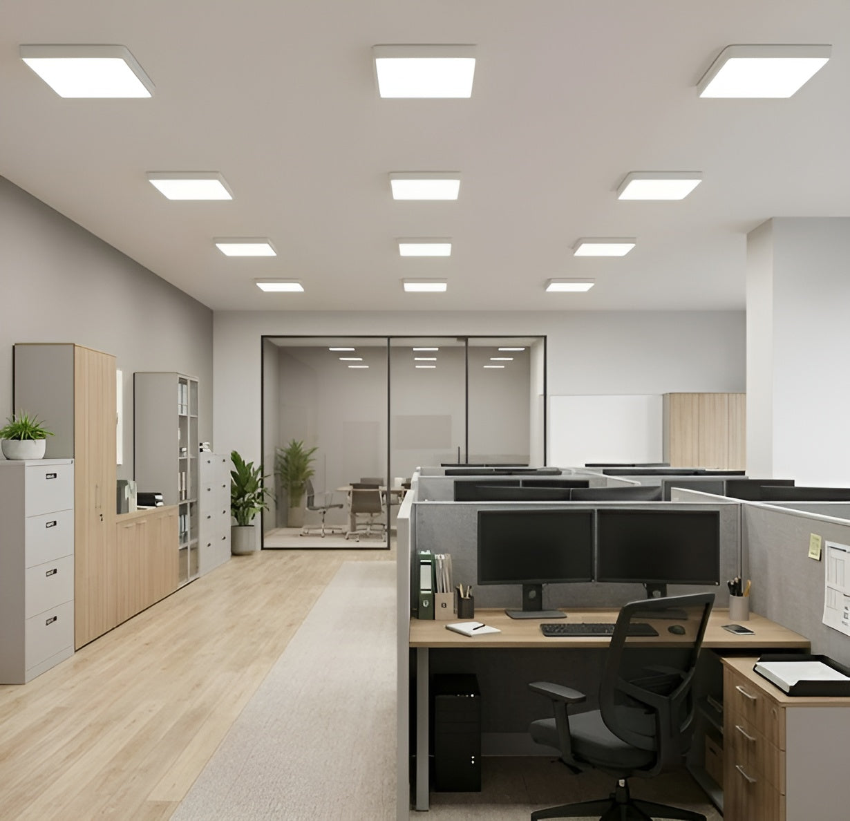 LED Trimless Downlights installed in an office environment 2
