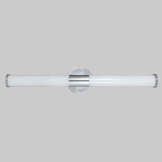 Front view of Vanity linear light , 25W dimmable LED ceiling light with CCT selectable 3000K 4000K 5000K and brushed nickel finish
