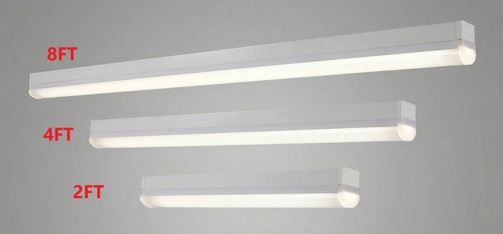 LS8060-Tunable LED Linear Strip Wattage Selectable, 0-10V Dimmable, 120-277V Linkable Commercial Ceiling Light Fixture, DLC Listed, UL Damp Location Rated,