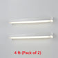 LS8060-Tunable LED Linear Strip Wattage Selectable, 0-10V Dimmable, 120-277V Linkable Commercial Ceiling Light Fixture, DLC Listed, UL Damp Location Rated,