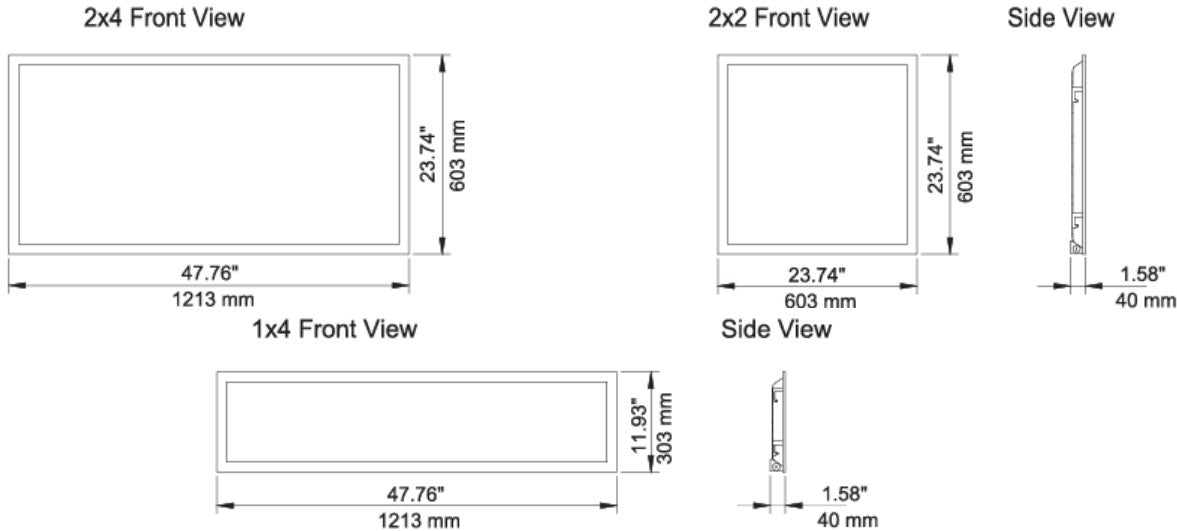 PB2-LED Panel Backlit-sizes