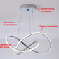 Modern LED Swirl Geometric Chandelier 30W 2600LM 3CCT Dimmable Contemporary Pendant Light