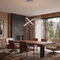 Modern LED Swirl Geometric Chandelier 30W 2600LM 3CCT Dimmable Contemporary Pendant Light
