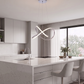 Modern LED Swirl Geometric Chandelier 30W 2600LM 3CCT Dimmable Contemporary Pendant Light