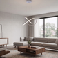 Modern LED Swirl Geometric Chandelier 30W 2600LM 3CCT Dimmable Contemporary Pendant Light