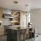Modern LED Swirl Geometric Chandelier 30W 2600LM 3CCT Dimmable Contemporary Pendant Light