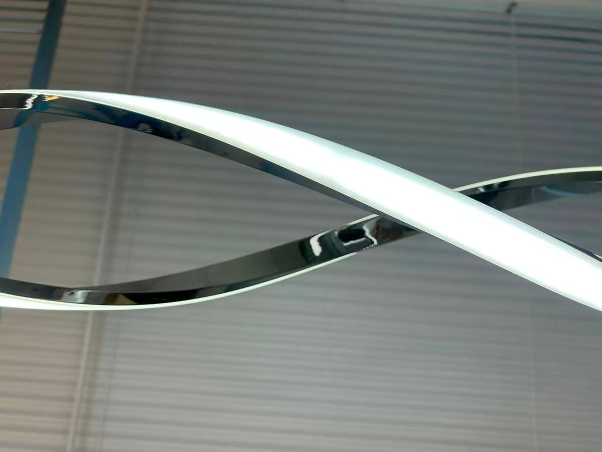 Dimmable LED Pendant Light – CCT Selectable 3000K-4000k-5000K, Modern Chrome Fixture for Kitchen, Dining & Stairwell