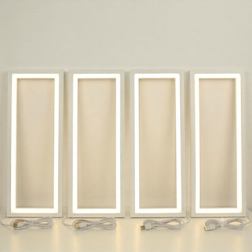 Commercial LED Frame Light Recessed Panel – 1x4 2x2 2x4 Slim LED Ceiling Light, 3000K/4000K/5000K Selectable, 0-10V Dimmable, Energy Efficient Office & Commercial Lighting
