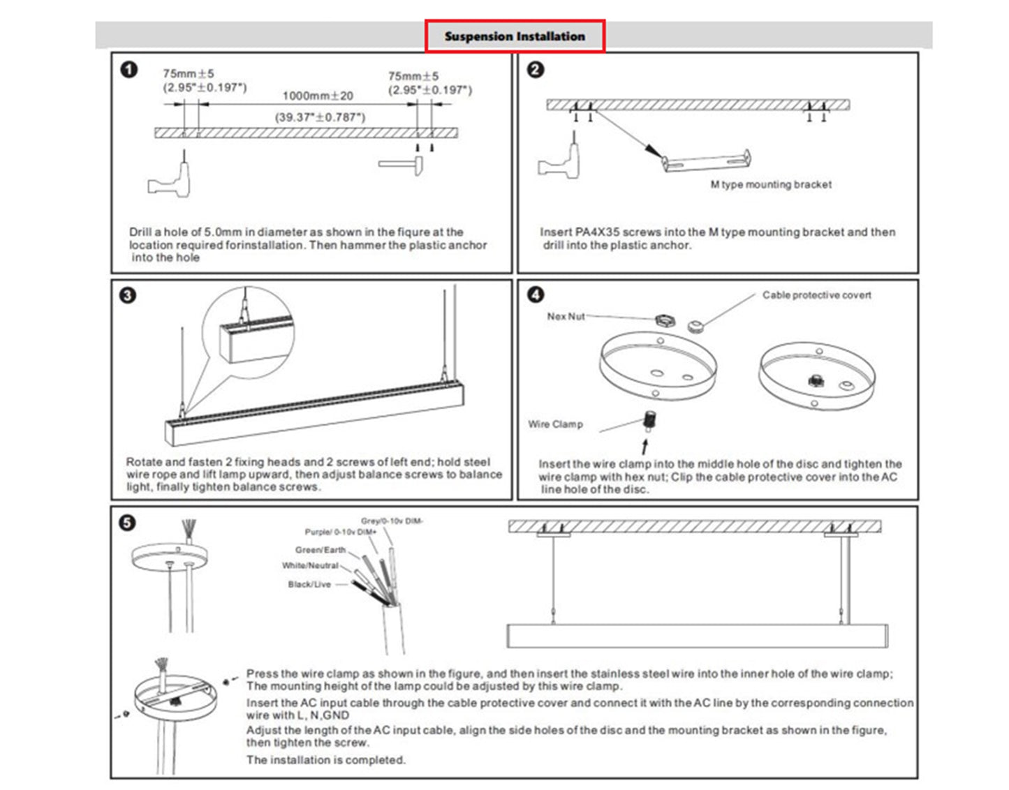LED Linear Up and Down Light (Ideal for Retail Store, School, Office, Conference Room)