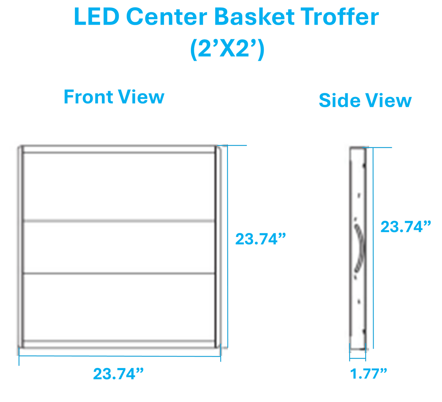 TRCB Series - LED Center Basket Troffer (Ideal for Schools/Hospitals/Offices/Retail stores)