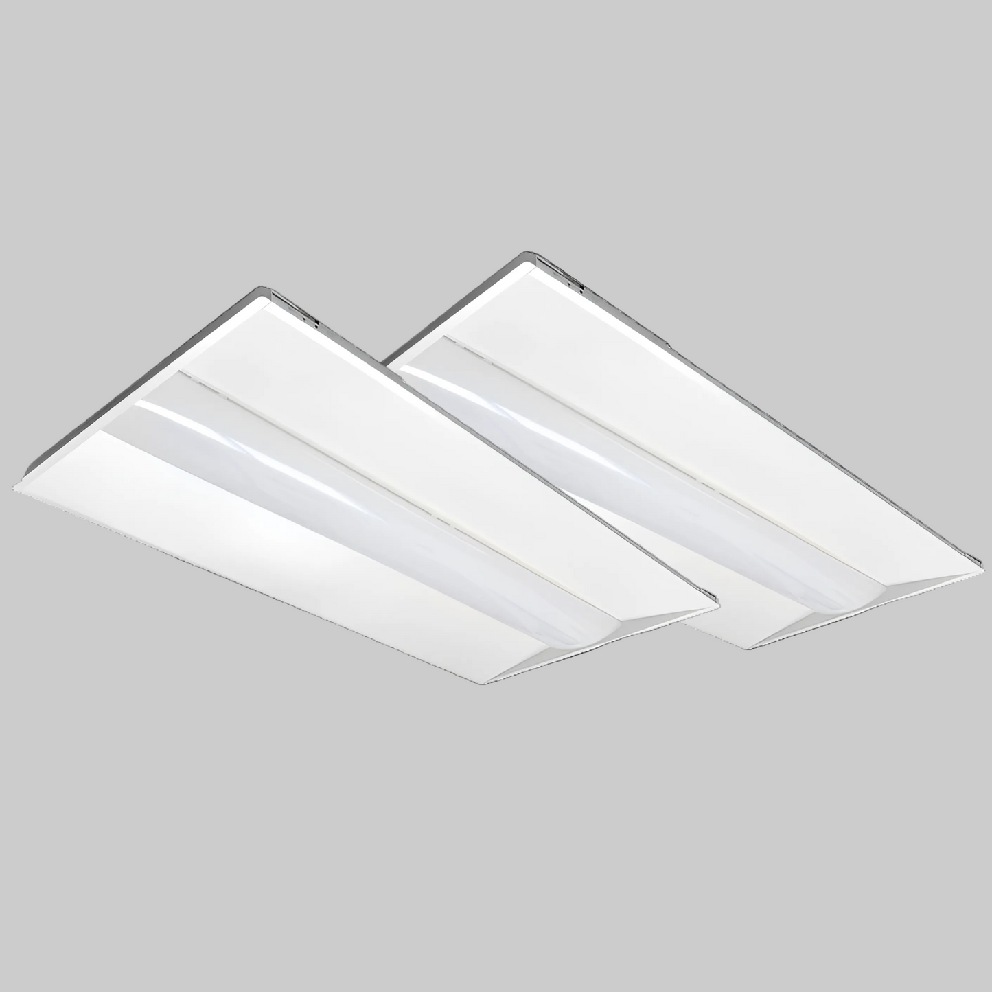 LED Center Basket Troffer (TRCB02 Series) | Commercial LED Troffer Light Fixture | 2x2 & 2x4 LED Panel Light with Emergency Driver Option