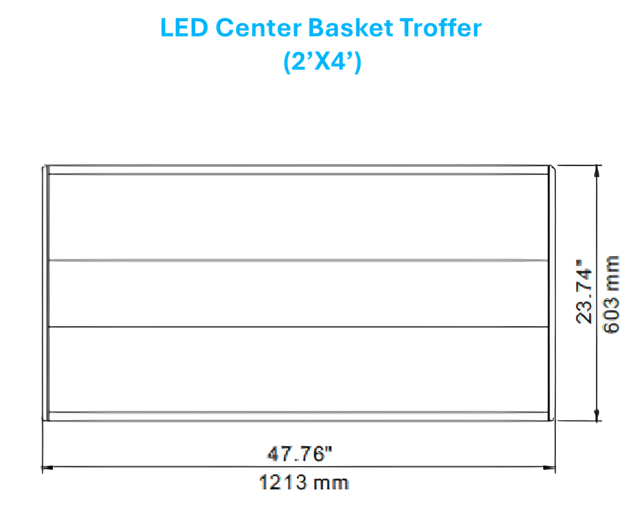 TRCB Series - LED Center Basket Troffer (Ideal for Schools/Hospitals/Offices/Retail stores)