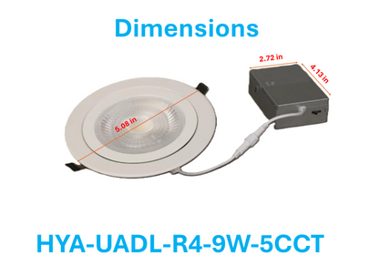 UADL Series - Recessed Downlight LED Gimbal Recessed Downlight (Ideal for Living rooms/Bedrooms/Offices/Kitchens/Lobbies/Conference rooms)