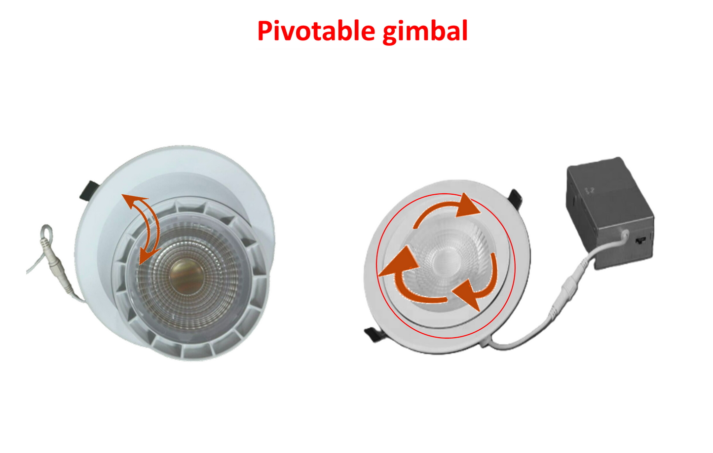 UADL Series - Recessed Downlight LED Gimbal Recessed Downlight (Ideal for Living rooms/Bedrooms/Offices/Kitchens/Lobbies/Conference rooms)