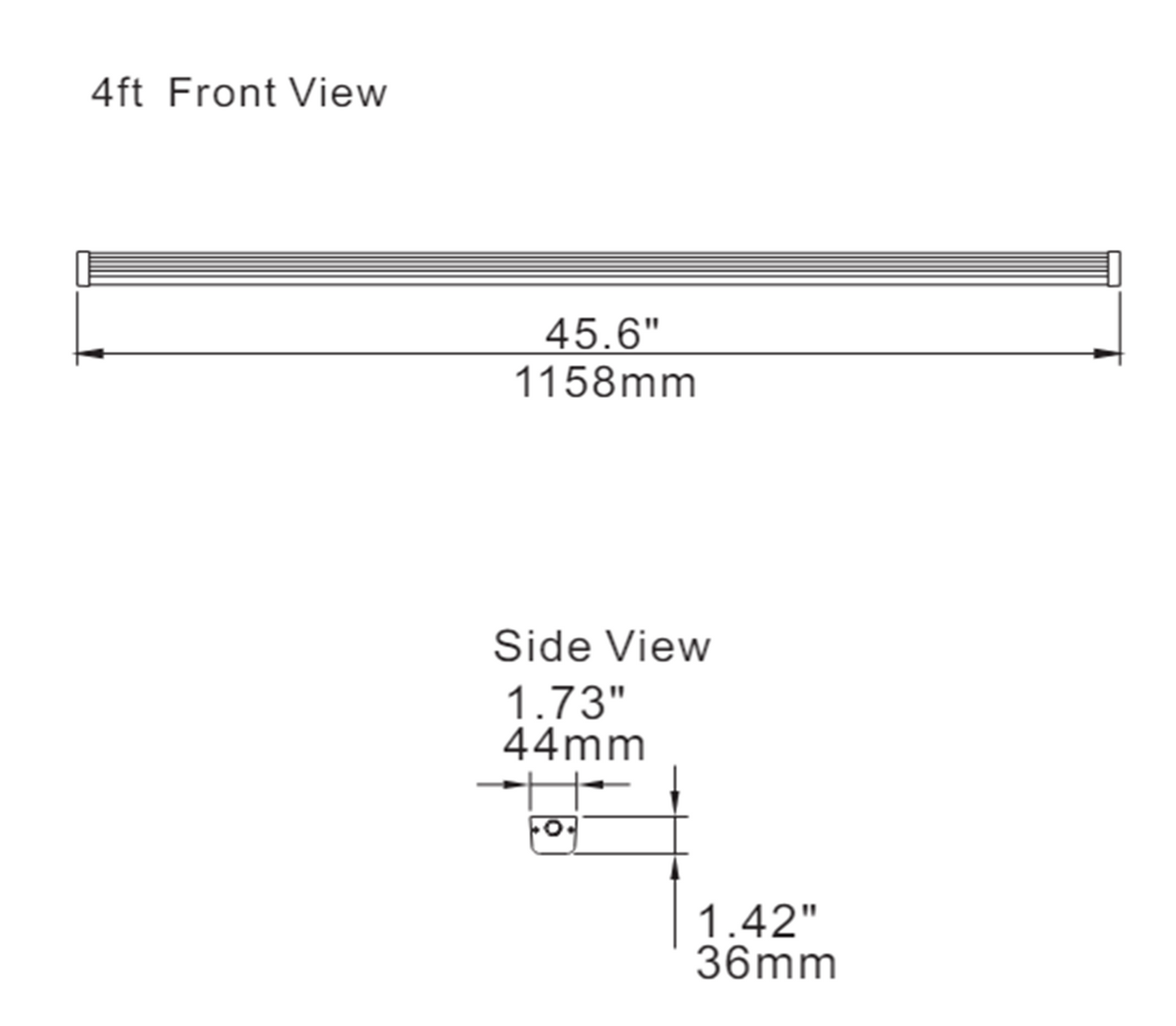 WPINT Series - LED Waterproof Linear Integrated Linear Light (Ideal for Parking garage/Docks/Subway station canopy/Walk-in refrigerators/Awning)