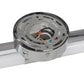 Back view of LED ceiling light showing mounting plate and wires