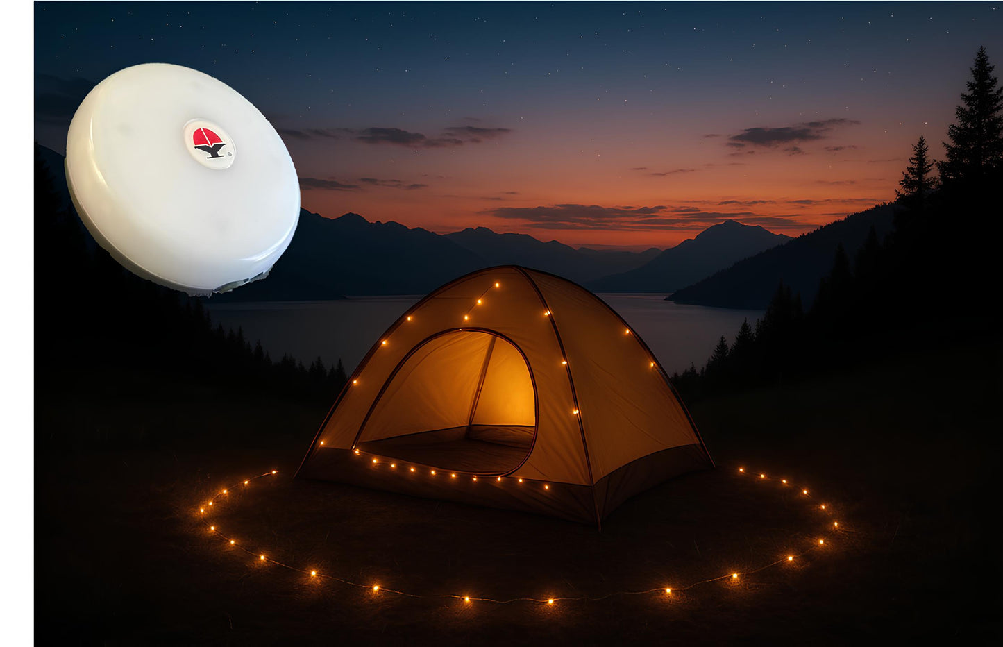 3-pack Portable LED Camping Light, outdoor Camping, Tent, SOS Emergency, Night Light