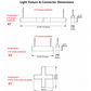 Cross-shaped LED linear pendant light components, connector, cable and dimensions