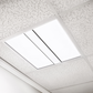 Elegant ceiling installation featuring PB03A Series 2x2 LED architectural recessed luminaire with uniform glare-free commercial lighting