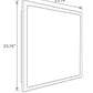 LED Back-Lit Panel Light PB2 Series 2x2 dimensions diagram showing size, thickness, for commercial and residential ceilings