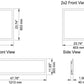 LED Back-Lit Panel Light's dimensions diagram showing size, thickness, and mounting details for commercial and residential ceilings